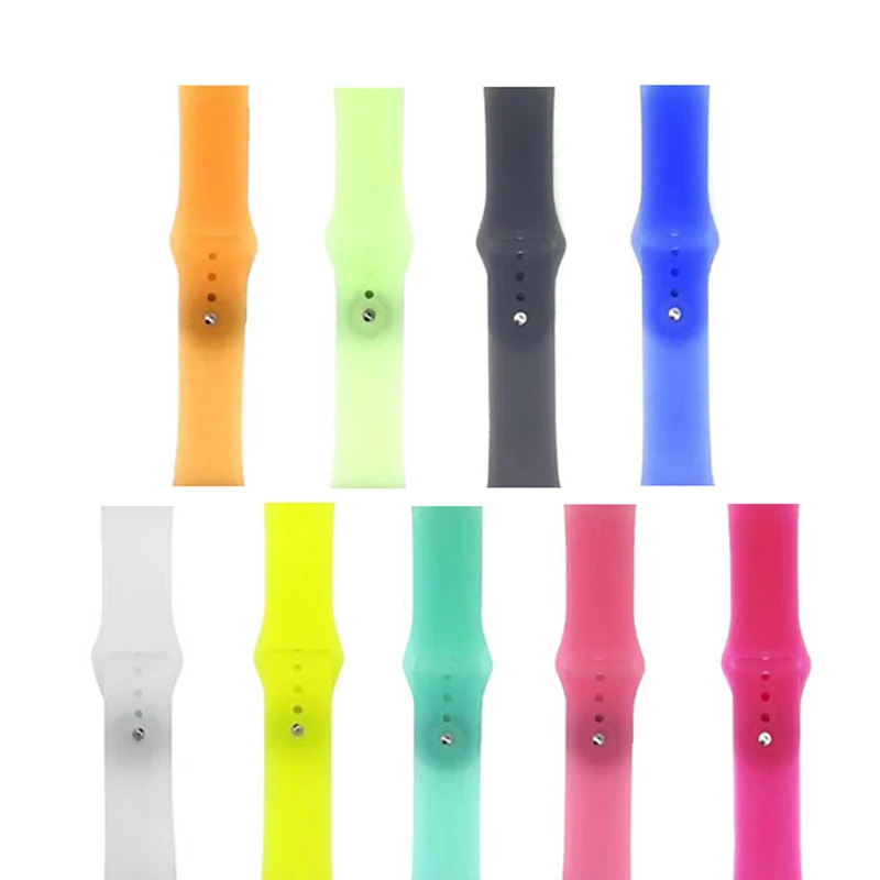 

BOORUI transparent watch bands for apple watch strap silicone watch strap for iwatch series 5 4 3 2 1 38mm 40mm 42mm 44mm, Transparent black/blue/green/mint/orange/red/rose red/white/yellow