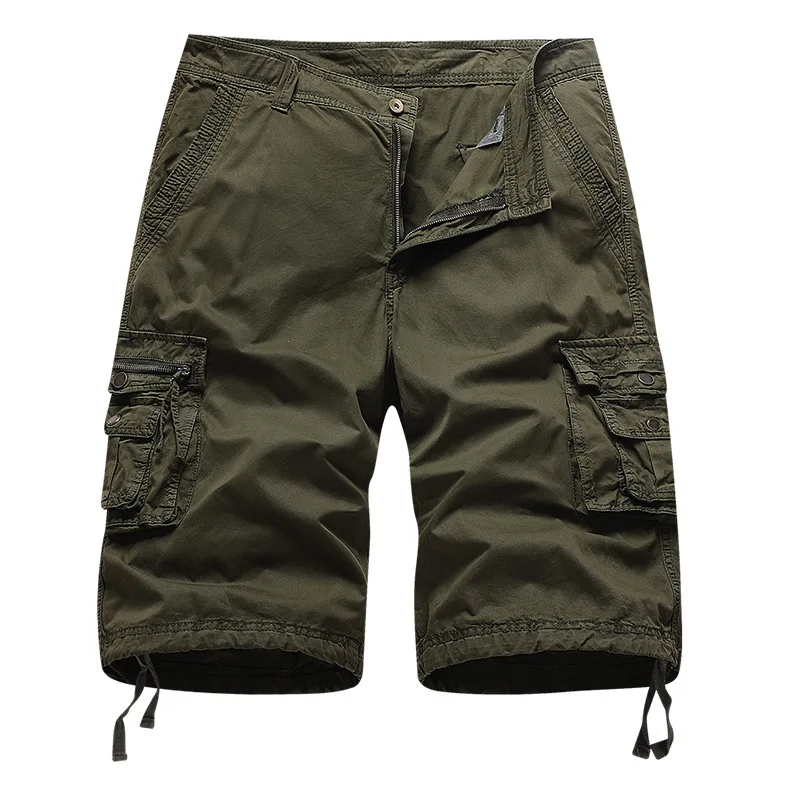 

2021 New Fashion Summer mens Sports ziper fly Shorts Mens washed Cotton cargo Shorts Half Pants with pockets