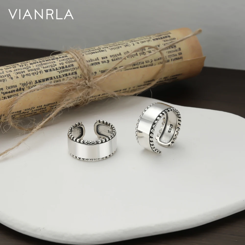 

VIANRLA 925 sterling silver statement stackables white gold rings