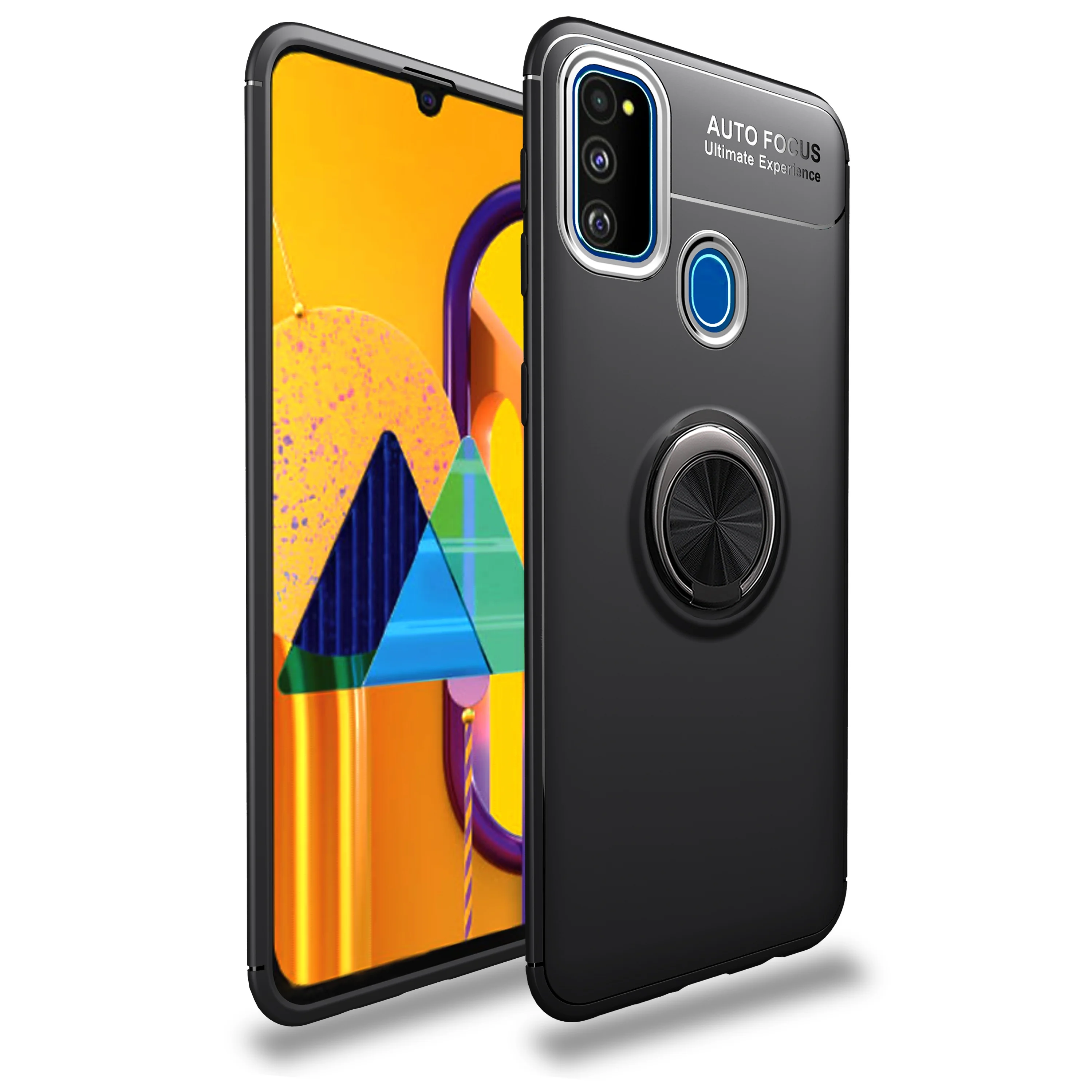 

For Samsung Galaxy M30s popular Car Ring holder Kickstand soft TPU phone case for Samsung Galaxy M30s, Multi-color, can be customized