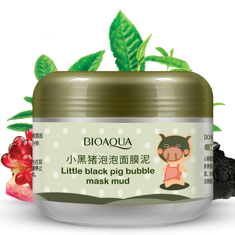 

private label Bioaqua Anti Acne deep skin clearing pore moisturizing carbonated bubble clay mask