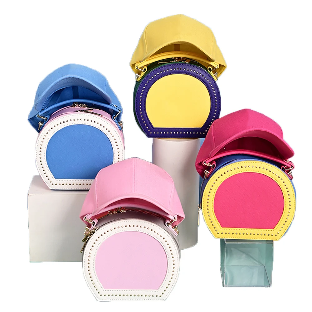 

2021 Designer Brand Bling Diamond Matching Purse And Hat Rhinestone Hat And Purse Set