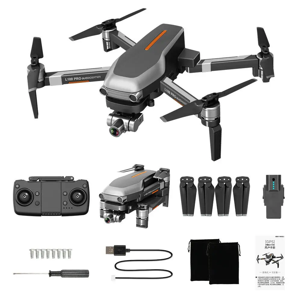 

NewL109 PRO GPS Drone With 2-axis Gimbal Anti-shake Self stabilizing Wifi FPV 4K Camera Brushless Quadcopter VS SG906 PRO F11 K1