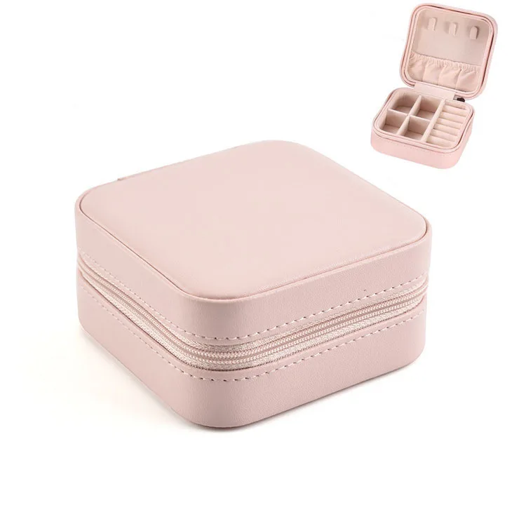 

For Packaging gift paperboard wholesale portable travel pink velvet jewelry boxs holder, Pink,black,gold,white