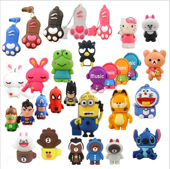 

OEM wholesale otg 3D cartoon pvc USB flash drive custom logo USB memory stick high speed 2.0/3.0 8GB 16GB 32GB 64GB 128GB U disk