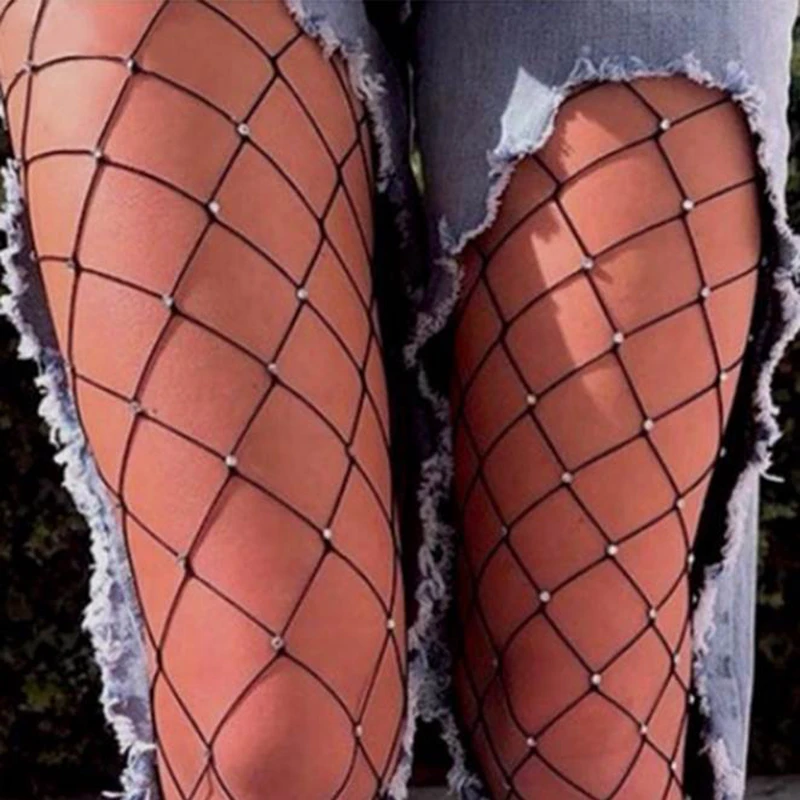 

Wholesale three color fashion sparkle lady diamond fishnet stocking