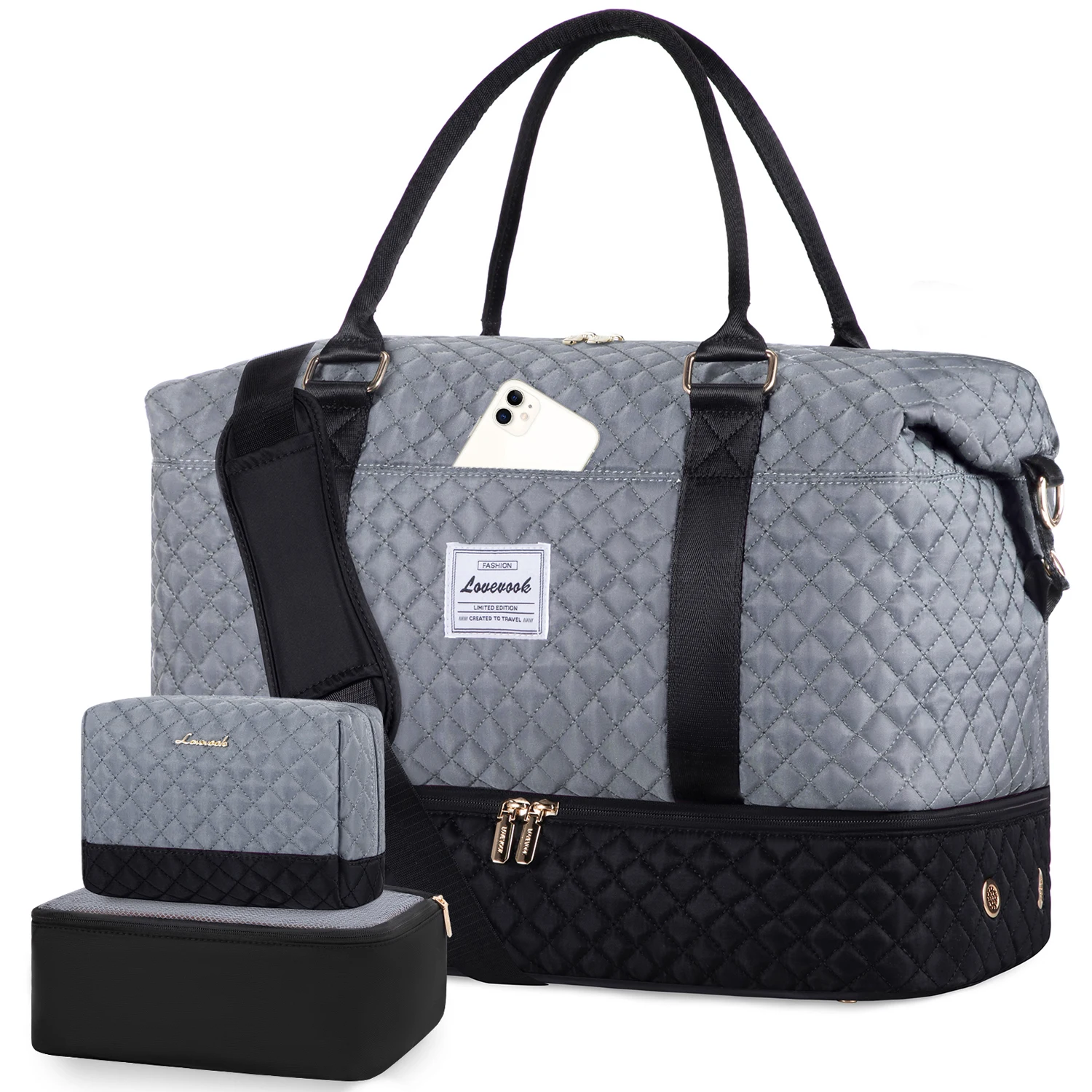 LOVEVOOK 3pcs/set Fashion Luxury Large Duffle Weekender Bag Waterproof Sports Gym Custom logo Travel Bag for Men Women
