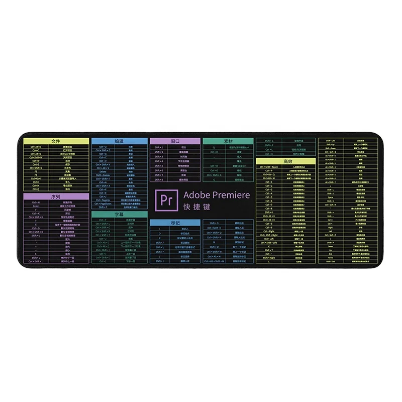 

Large Size Customization Rubber Shortcut Keys Mouse Pad For PS Excel CAD, Customized color