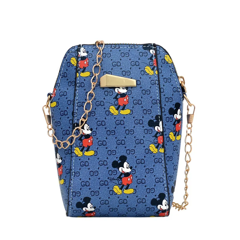 

2021 summer Mickey mouse cartoon women hand bags hot sale travel street evening bag chain fashion mobile phone bag wholesale, Customized color