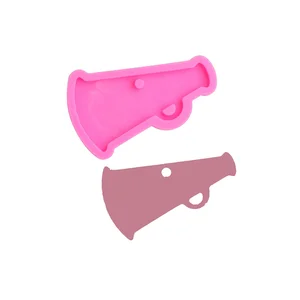 Image of S066 silicone megaphone keychain mold chearleading mold for key chains