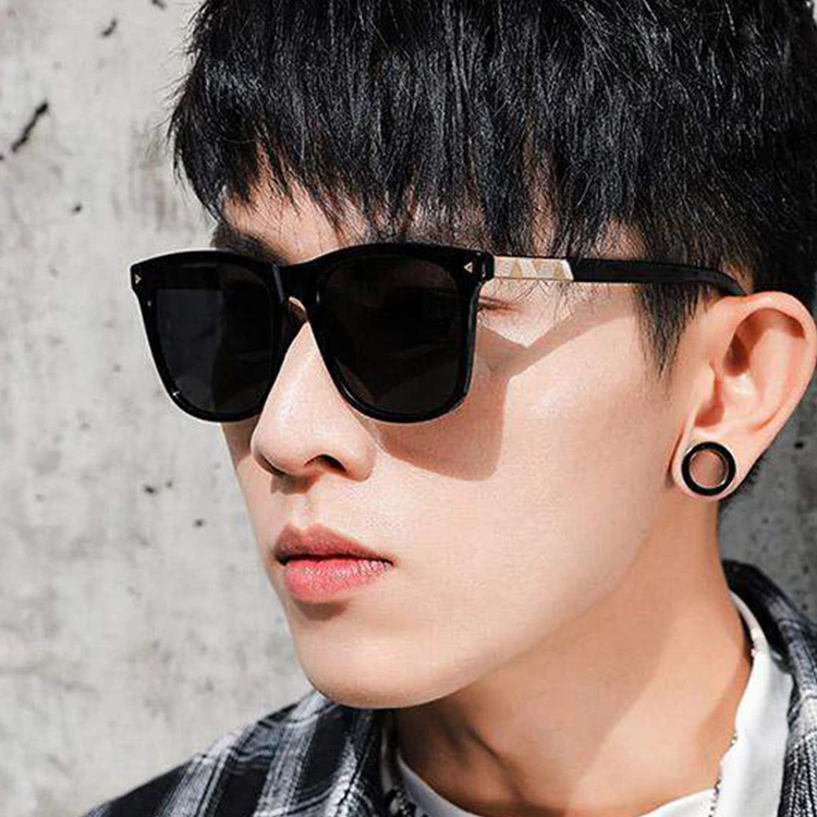 

DOISYER 2021 High Quality Csutom Logo Fashion Trendy Big Frame Sunglasses Mens