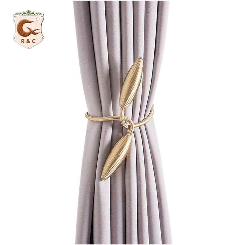 

R&C Magnetic Tie Back Holder Decor Clip Curtain Buckle, Crystal Knob Hooks Curtain Holdback, Magnetic Wall Curtain Tieback/