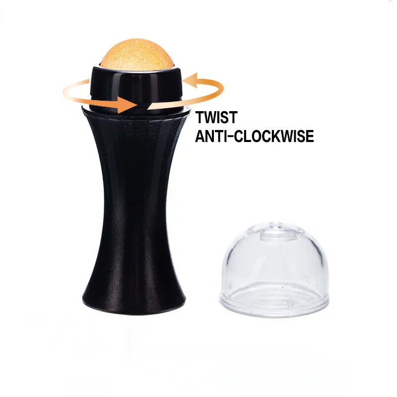 

mini hot selling volcanic face oil absorbing roller facial iol remover cleaner facial oil absorbing roller, Black and customized color