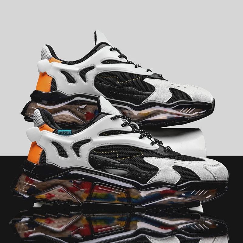 

2021 Men's Fashion Sneaker Breathable Sports Casual Shoes For Men Fashion Sneakers Durable Walking Style Shoes, As picture