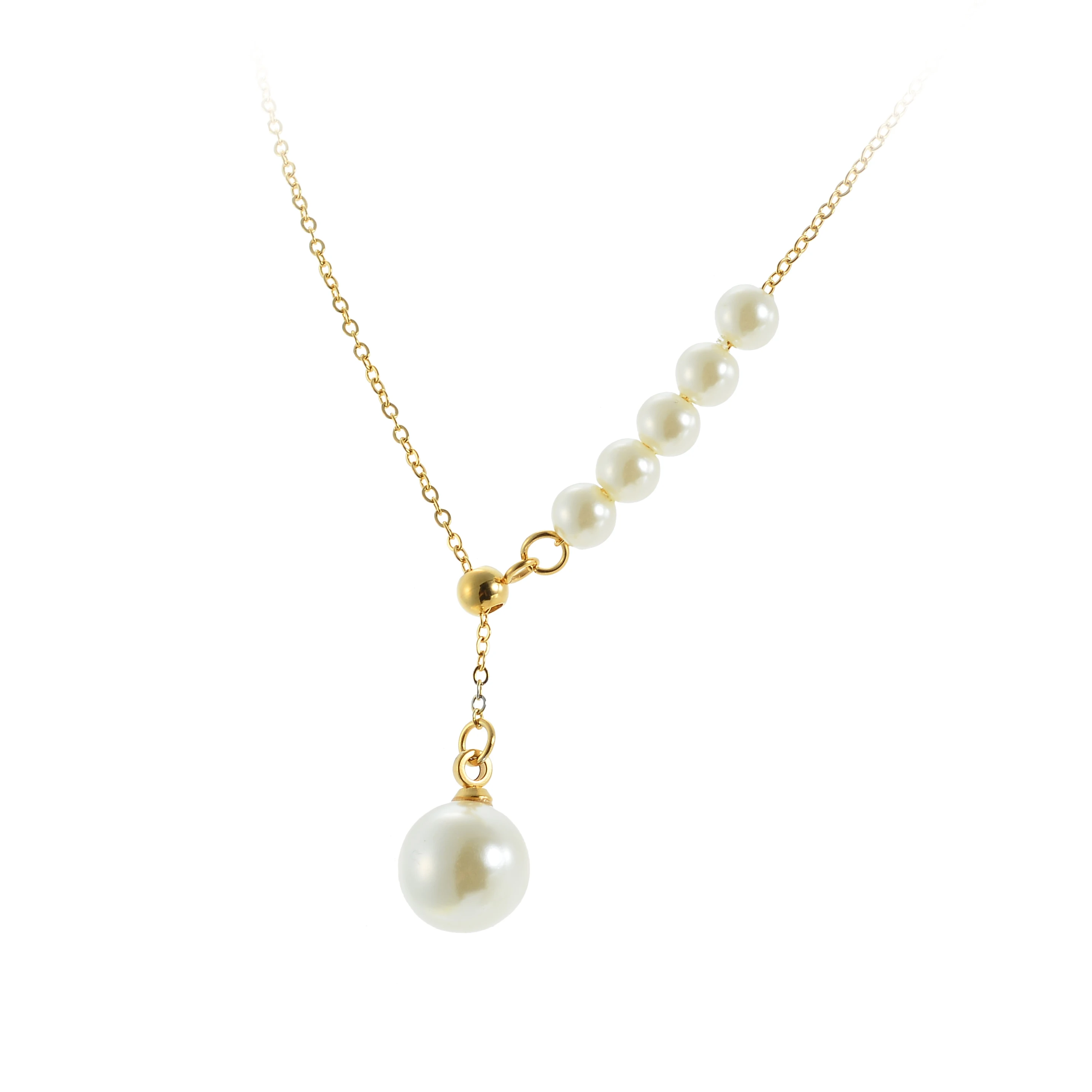 

Elegant Lady Pearl Pendant Necklace Women Jewelry In Stock Wedding Jewellery