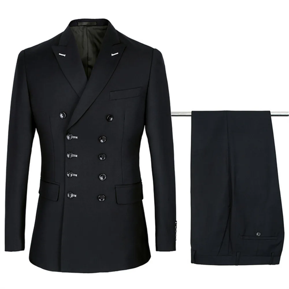 

Wholesale Custom Made Black Wedding Men's Suits Set Business Suits Groom Tuxedos Formal Suits 2Pieces(Jacket+Pants)