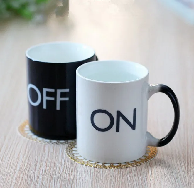 

Hot Sale Temperature Sensing Color Changing OFF ON Magical Chameleon Coffee Mug Milk Tea Cup Novelty Gifts 330ml
