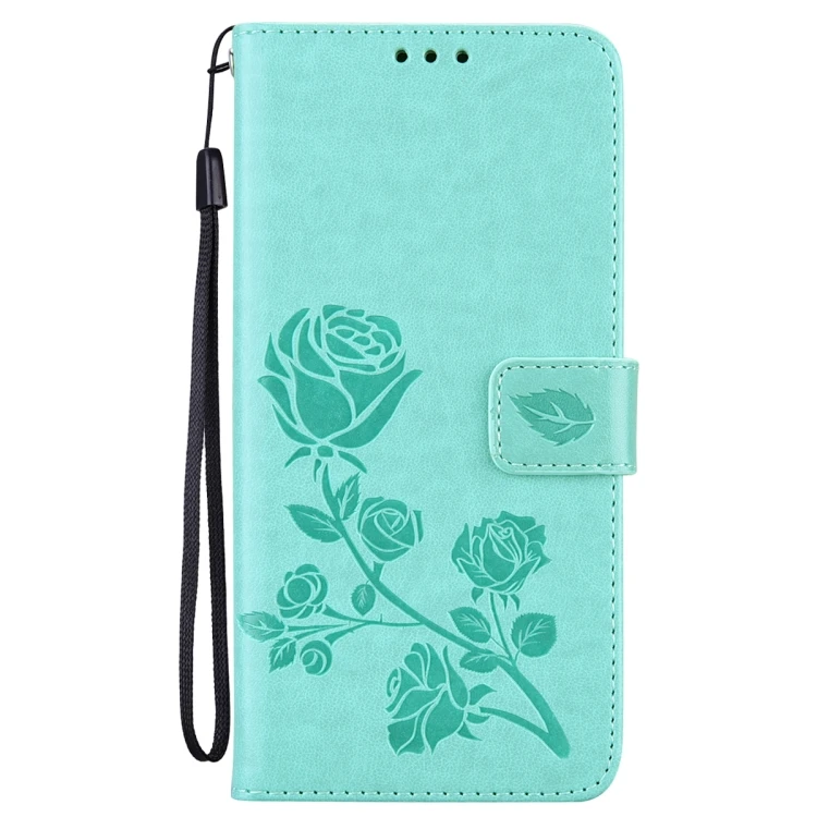 

OEM Support For Xiaomi Poco M3 Rose Embossed Horizontal Flip PU Leather Case with Holder & Card Slots & Wallet(Green)