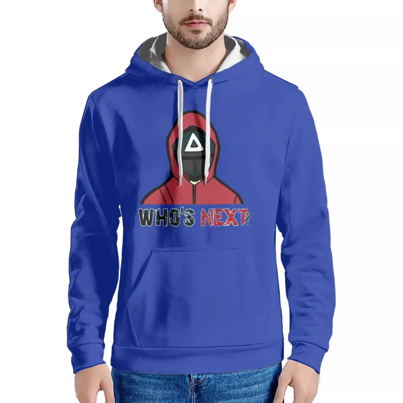 

China Manufacture Cotton Full Face Zip Up Hoodie Custom Squid Game Custom Hoodies With Logo, Red