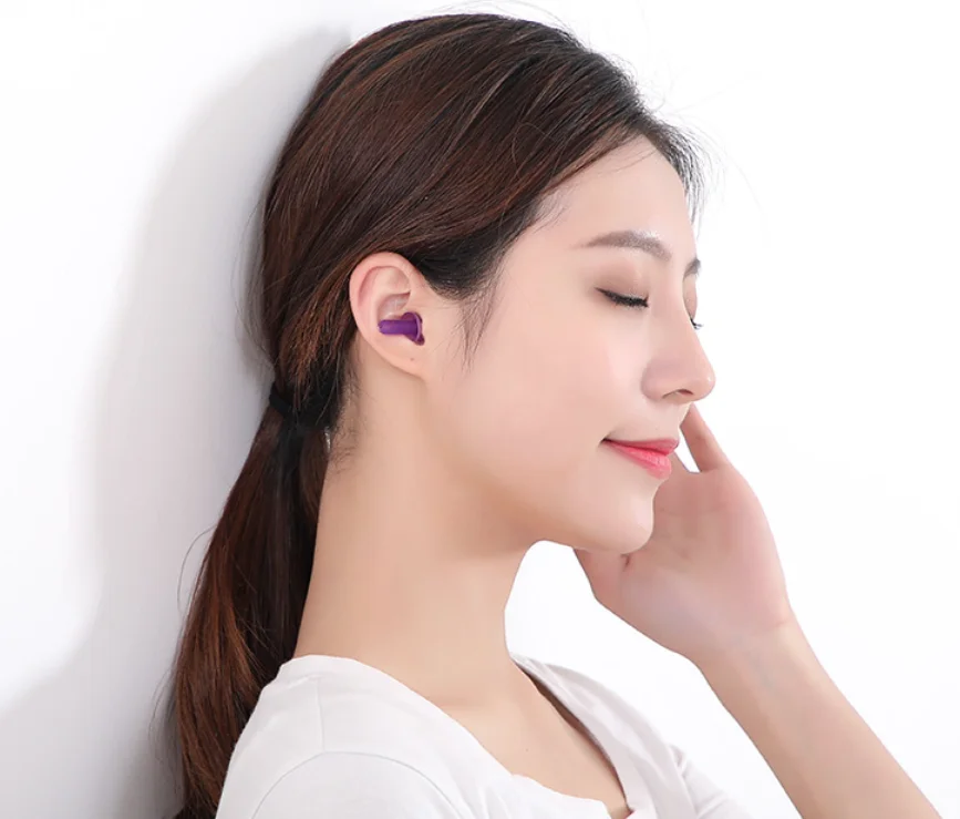 waterproof soundproof ear plugs anti-noise silicone earplug