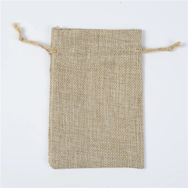 

China Made Eco Friendly Jute Gift Bag Small Jute Drawstring Bag