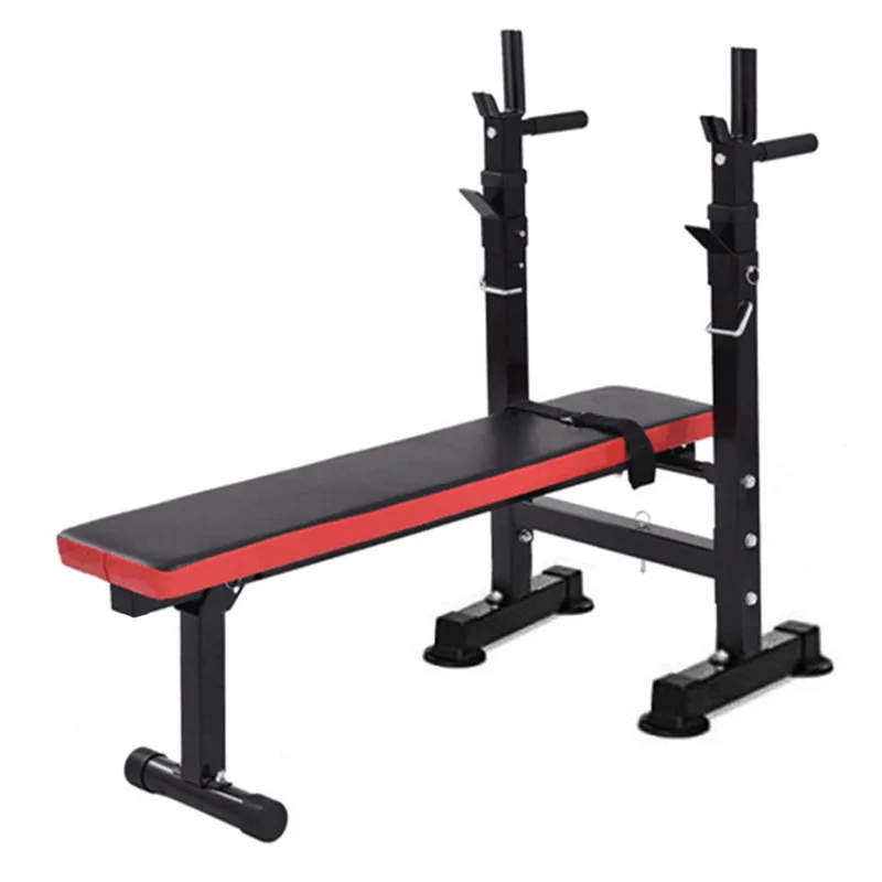 

fitness adjustable weight lifting bodybuilding equipment fitness bench sports utility multilayer benches gym set weihhts, Black/red