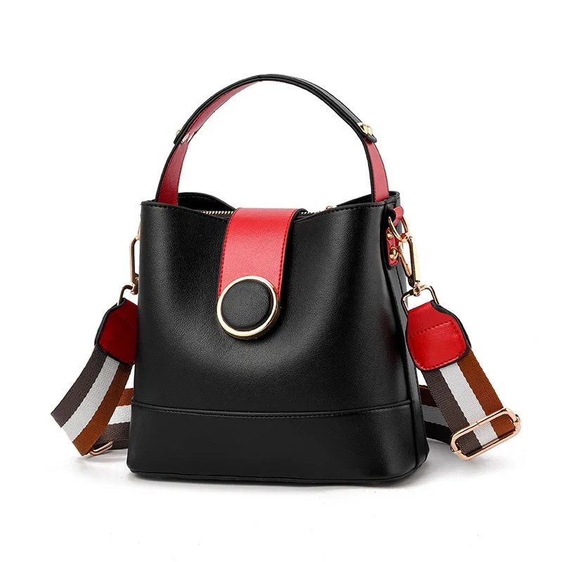 

Hot selling New retro plaid shoulder slung bucket bag fashion wild lady mobile woman handbag