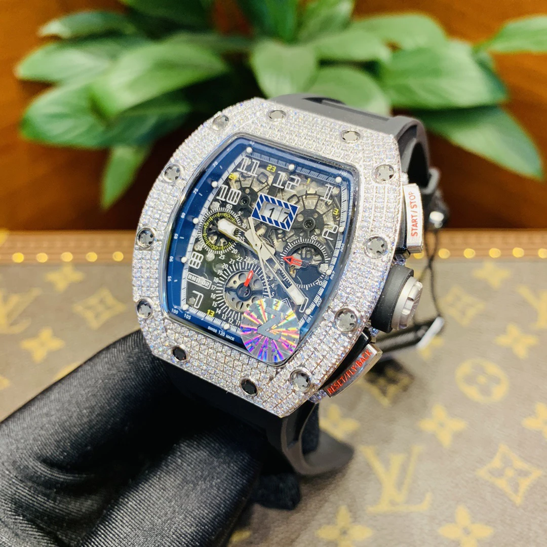 

RM11-02 titanium diamond case skeleton dial visible 7750 movement luxury brand mechanical watch