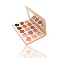 

Cosmetic multi colored makeup eyeshadow palette private label glitter 15 color eyeshadow palette