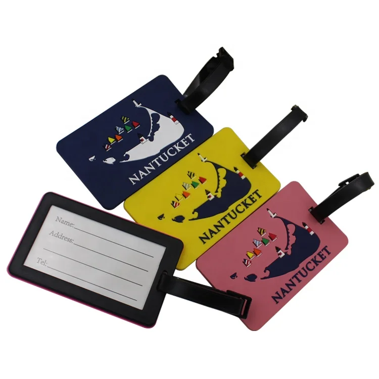 

2020 factory direct supply PVC leather luggage tag with strap