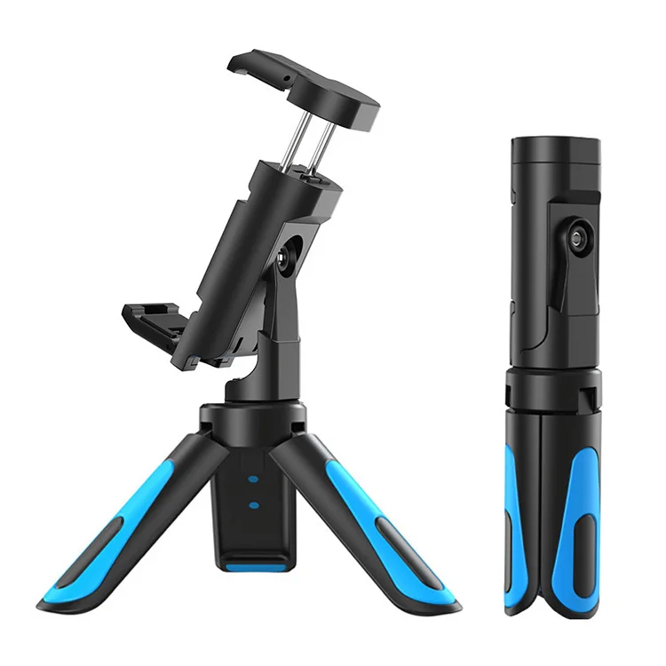 

Portable Adjustable 360 Rotation Selfie Live Stand Flexible Mini Tripod Mobile Phone Holder, Blue