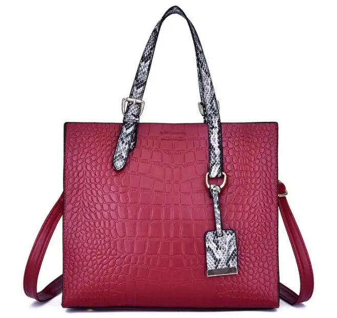 

Factory Ready to Ship PU Leather Women's Handbag shopping Tote Bag Clutch Card Holder Coin Pocket 4 Pcs Lady Handbag Set, Customizable