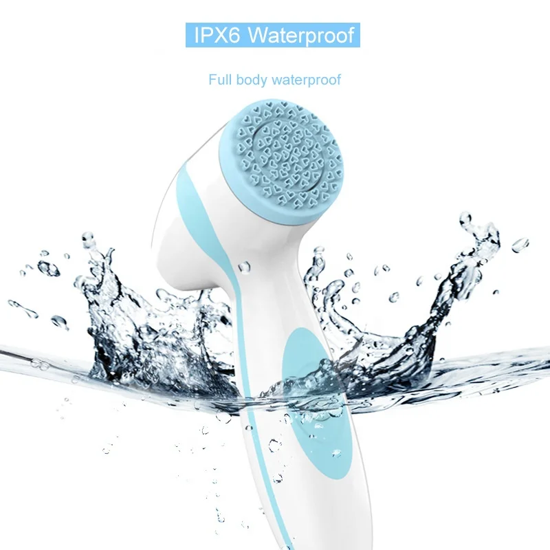 

Good Sonic Facial Cleansing Brush Home Use Beauty Face Cleaner Silicone Facial Cleansing Brush, Blue / pink