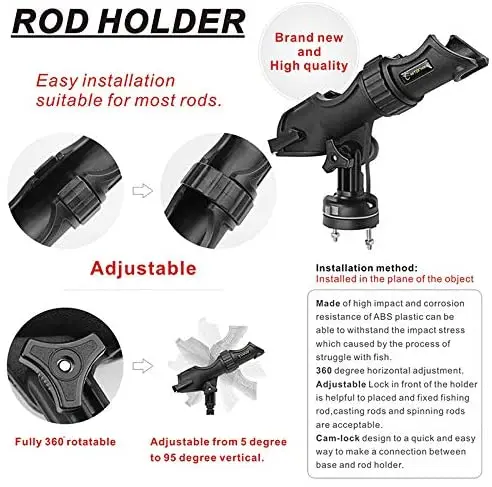 Hitorhike Adjustment Portable Boat Kayak Fishing Pole Rod Holders ...