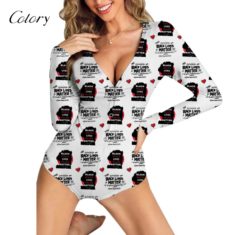 

Colory Short Hoodie Custom Print White Jumpsuit, Picture shows