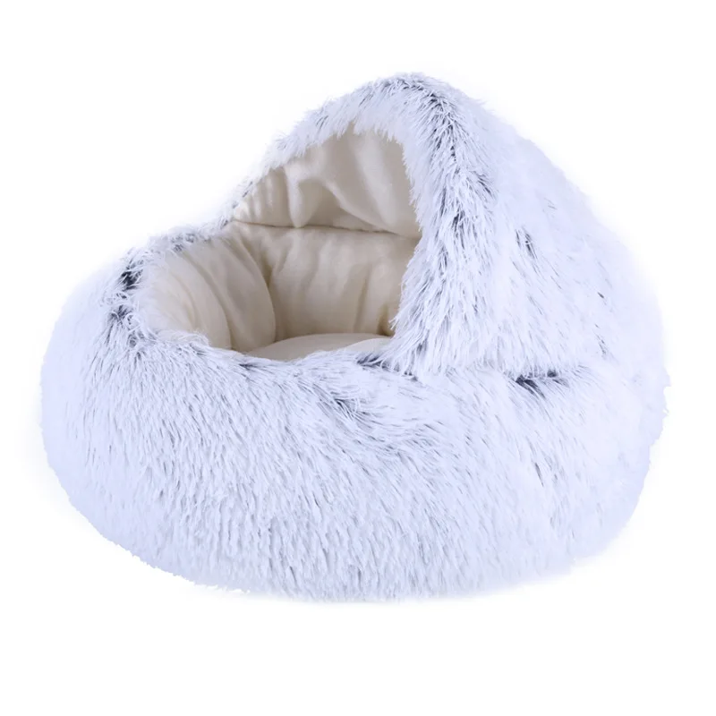 

Comfortable and warm pet kennel in autumn and winter dog paras plush household pet products deep sleep wholesale dog kennel, Green/grey/coffee color/pink