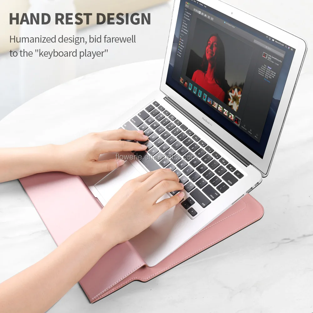 

LB2020048 Dropshipping Laptop Sleeve Bag with Stand 11inch-15inch Laptop protective case Ultra-thin four-piece storage bag