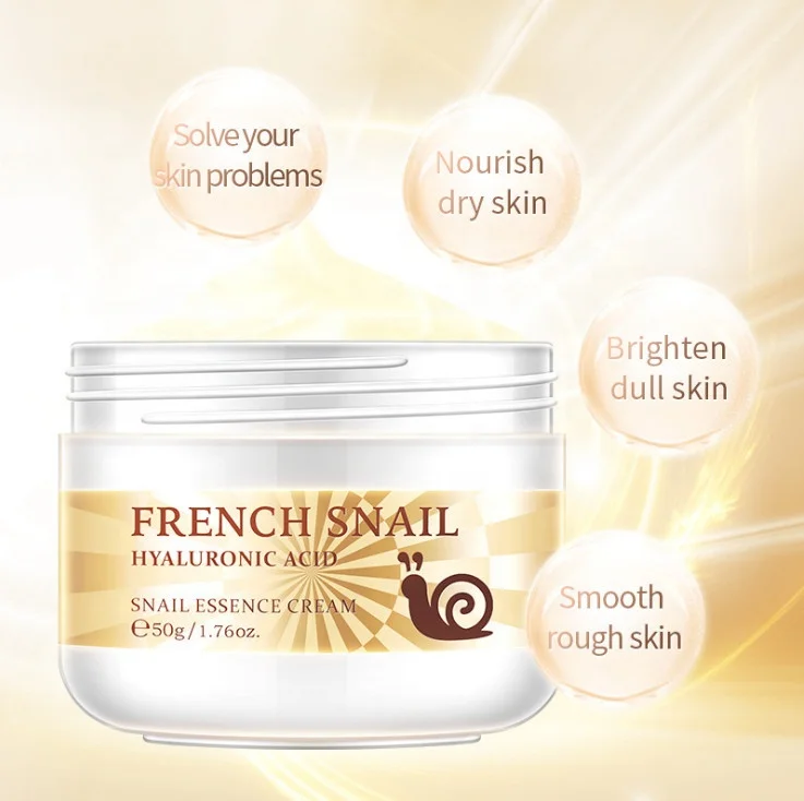 

2021 Fast Delivery 50g Snail White Collagen Hyaluronic Acid Gel Cream Moisturizing Anti-aging Repair Whitening Snail Face Cream