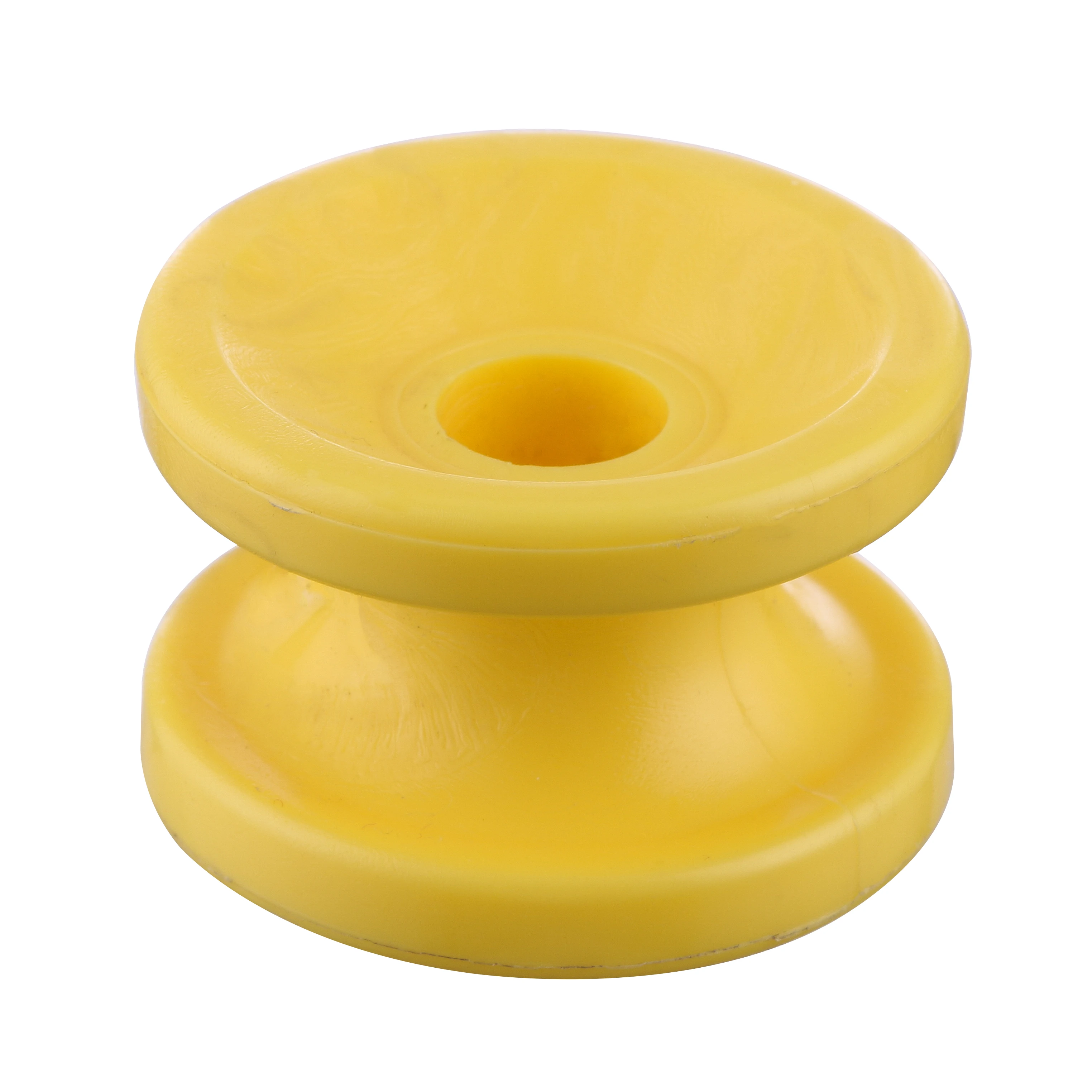 

Farm Electric Fence Accessories PE Yellow Plastic Bobbin Corner Insulator TERRUI INS501 Wood Post Round Corner Insulator, Yellow or customized