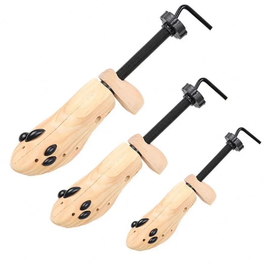 2025 Wholesale Adjustable Unisex 2 Way Pine Shoe Stretcher / Shoe Expander Wooden Shoe Tree for Women&Men