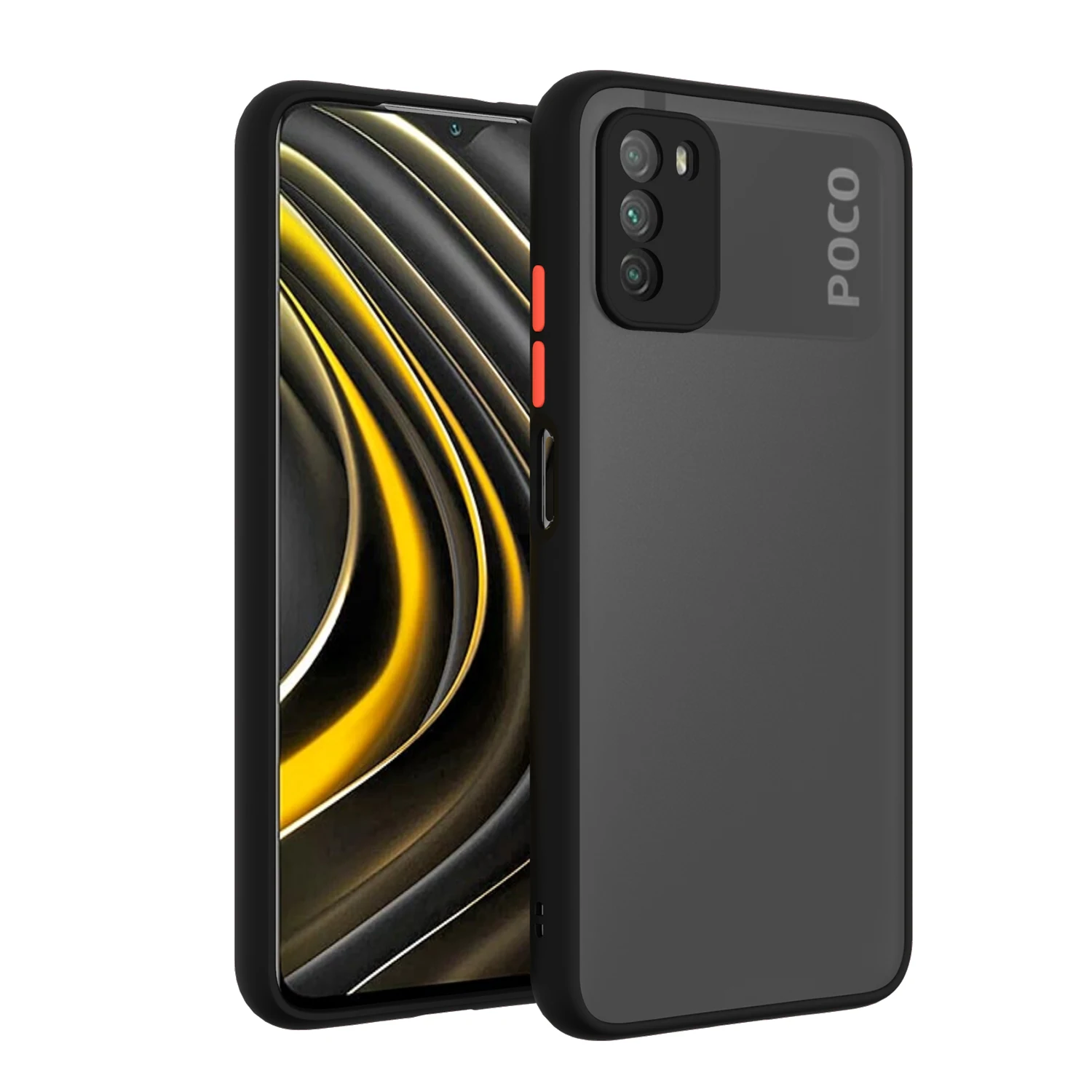 

Fashion Mixed Color Translucent Matte PC Hard Back TPU Hybrid Cover Phone Case For Xiaomi Poco M3