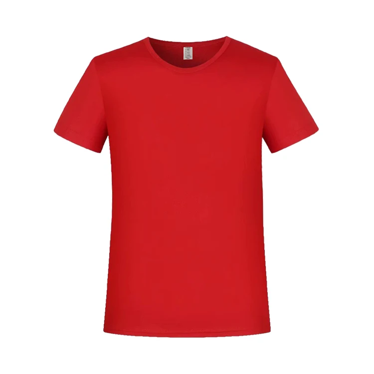 

Customized wholesale unisex solid color sports round neck polyester simple short sleeve top men's round-neck t-shirts