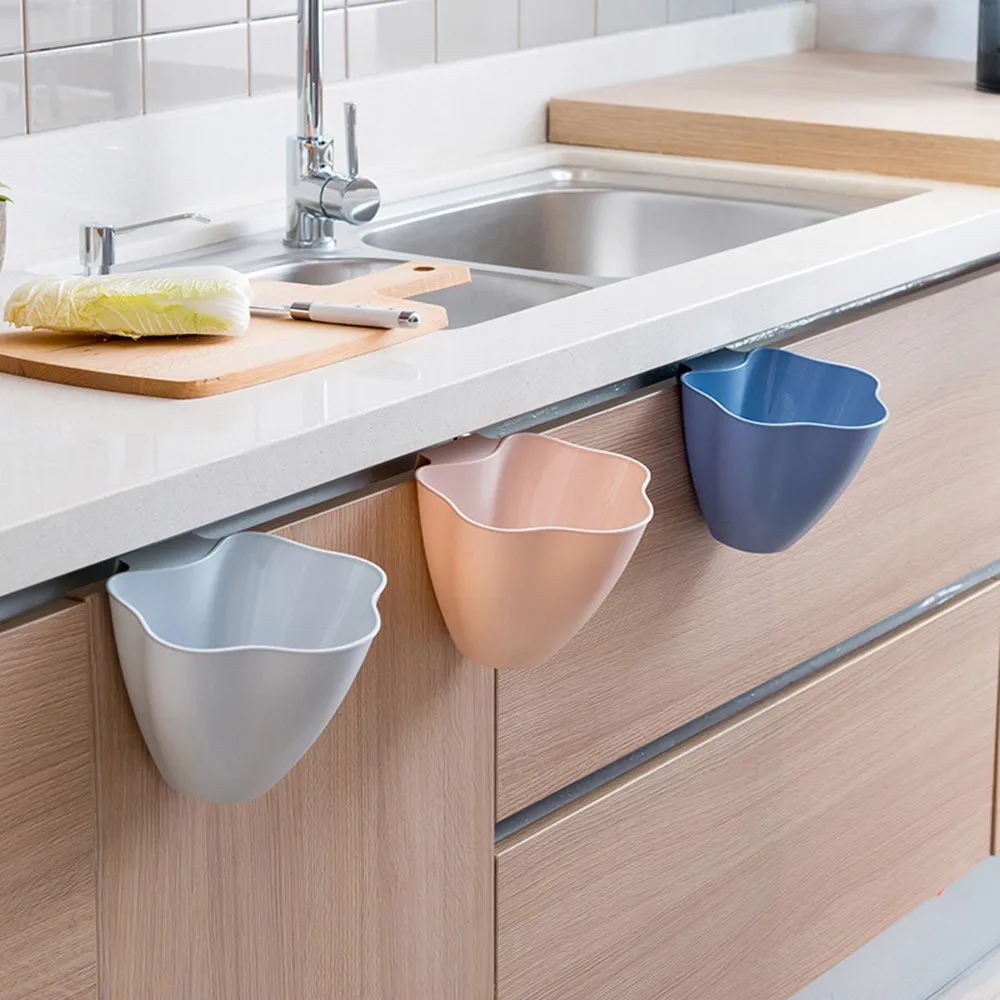 

Rubbish Container New Kitchen Cabinet Door Hanging Trash Garbage Bin Can TOP Household Cleaning Tools Waste Bins, As photo