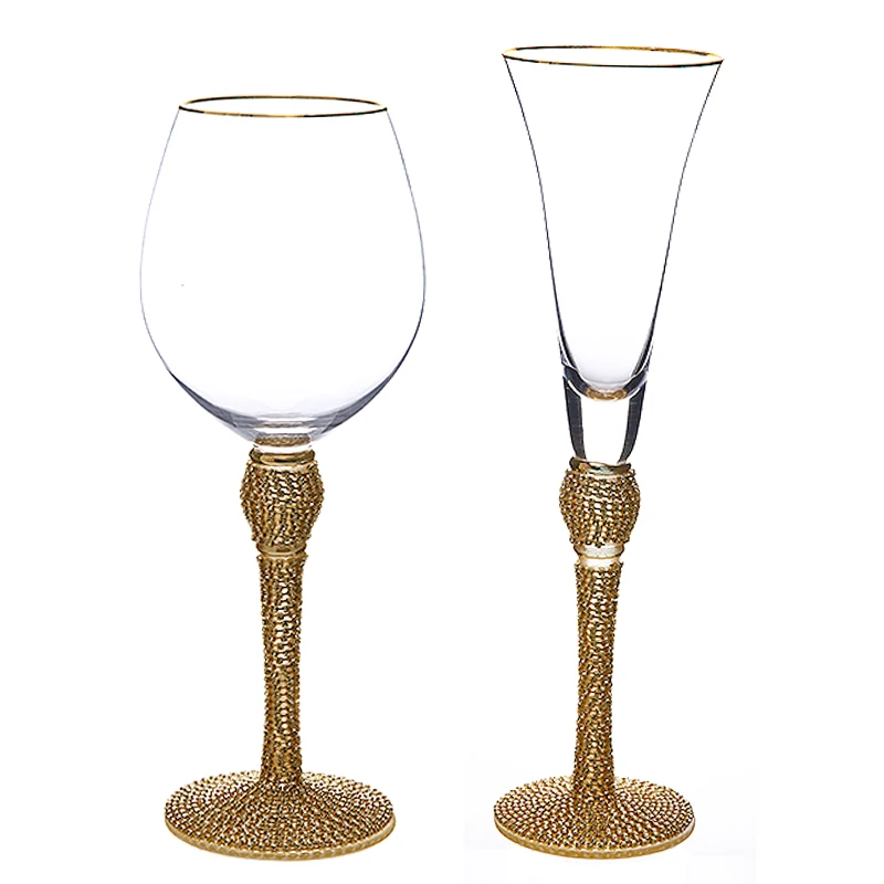 Luxury Rhinestone Wine Glass