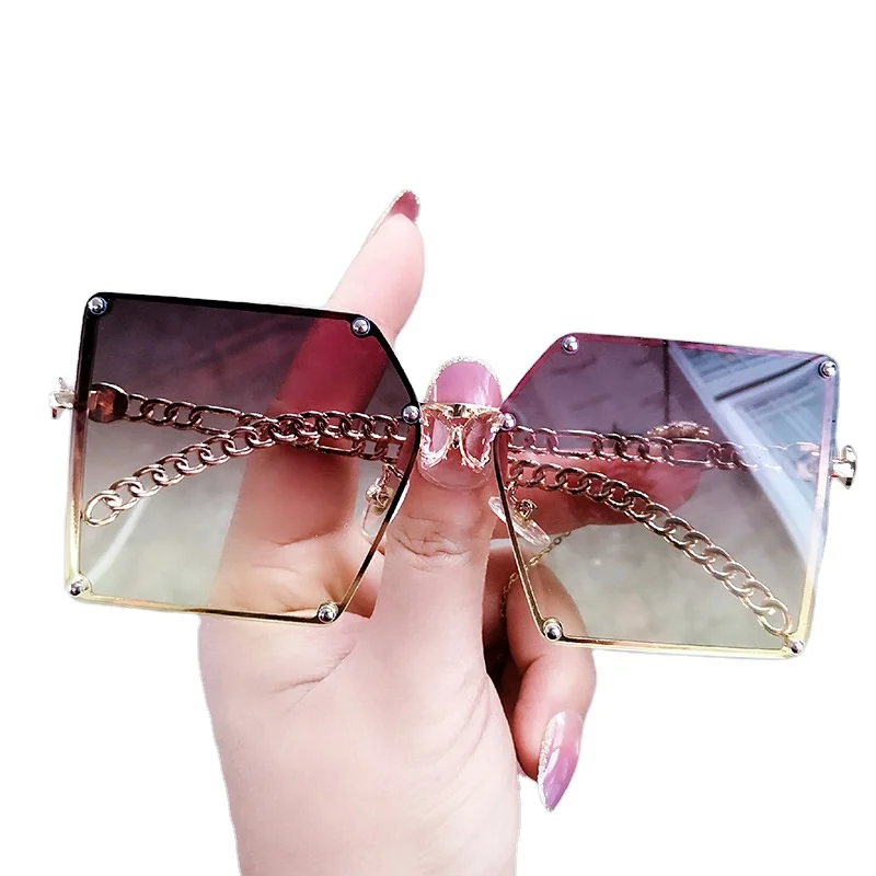 

FC M-02 METAL Oversized Square ins sunglasses 2021 Fashionable UV400 for Women