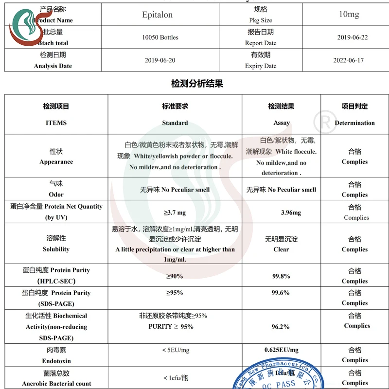 
USA Warehouse in stock Good price 100% purity peptide epithalon epitalon 