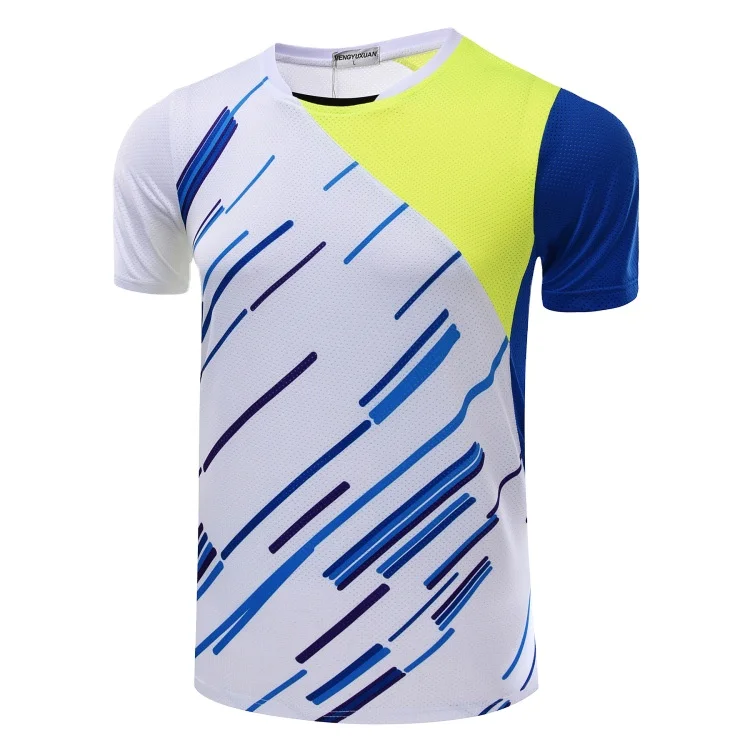 

Breathable Badminton T-Shirt Polyester Short-Sleeve Training Tennis T-Shirts For Unisex Sportswear, Accept custom made color
