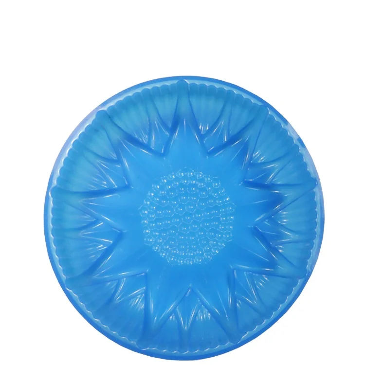 

Wholesale Flower Baking Cake Tray Washable Silicone Cake Molds, Bule/orange
