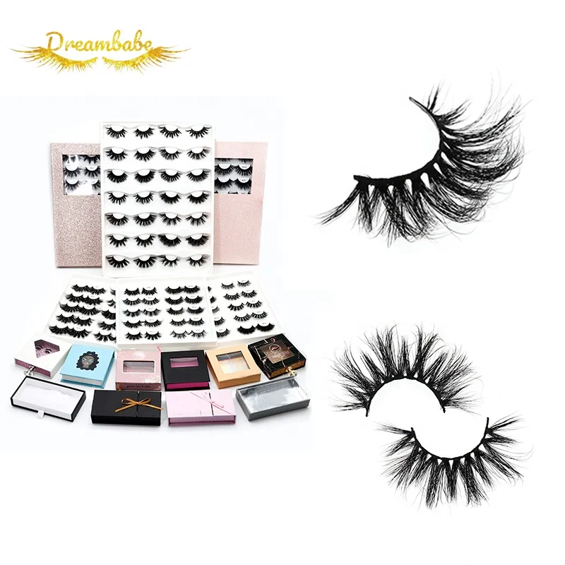 

New Handmade Fake Eyelashes 3d mink Eyelashes 100% Mink Eyelashes Custom Private Label Mink Lahes, Black color