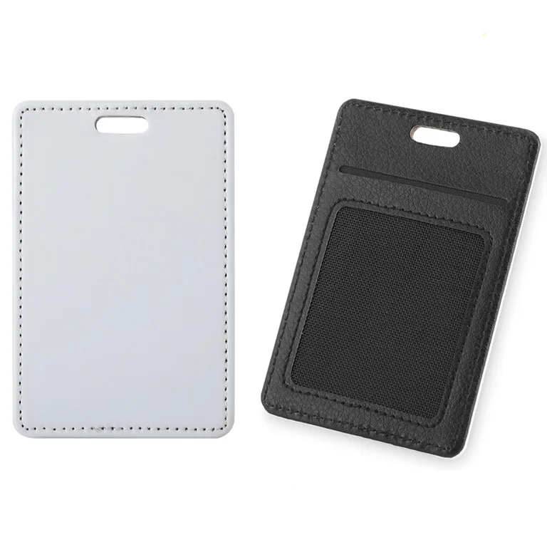 

High quality travel custom logo hang tags blank sublimation PU leather luggage tag, White